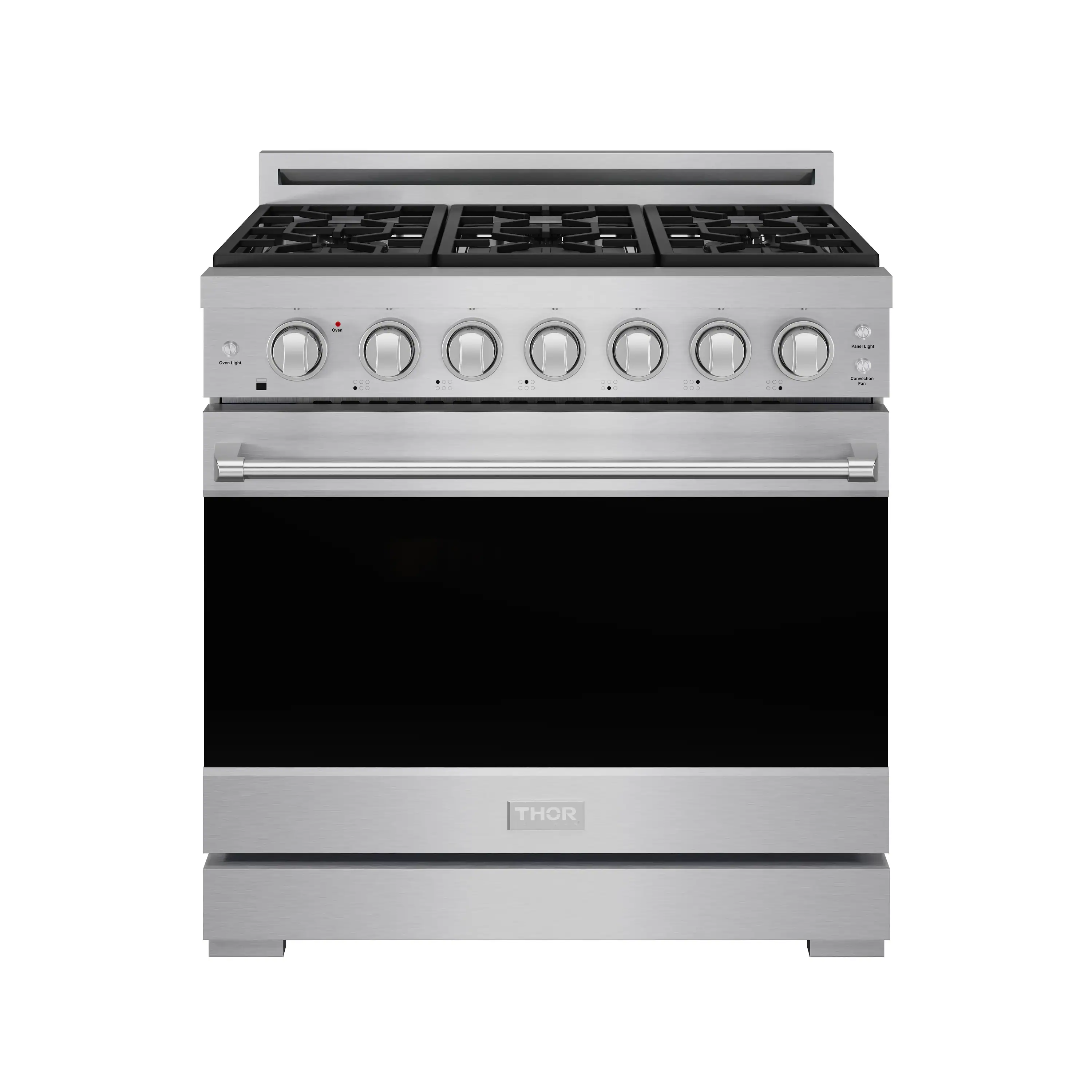 Gordon Ramsay by Thor Kitchen 36-inch Professional Natural Gas Range with Tilt Panel Touch Control and 6.0 Cu. Ft. Self Clean Oven in Stainless Steel (RSG36P)