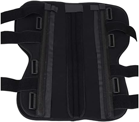 Knee Fixation Brace Full Leg Brace Straight Knee Splint Comfort Rigid Support for Knee Pre and Injury Recovery,Black-20 inches