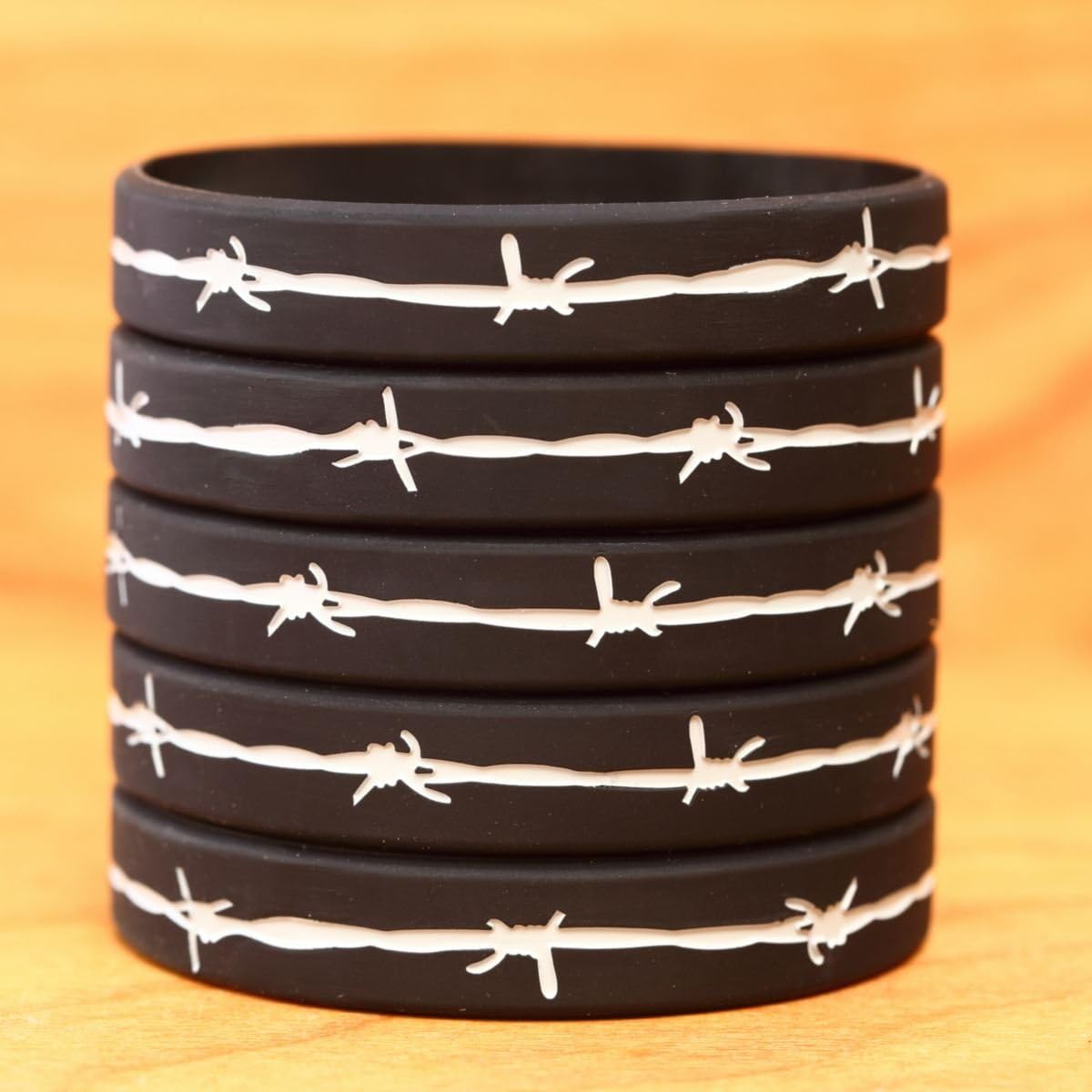100 XL BARBED WIRE Thin Gray Line Wristbands Correctional Officers Support