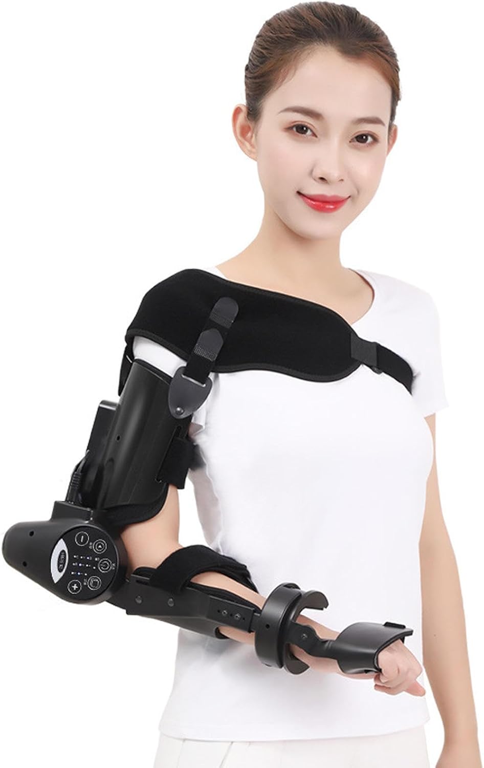 Electric Elbow Joint Rehabilitation Device, Hinged Elbow Brace Arm Exerciser, Wireless Intelligent Key Control, Precisely Control The Extension and Flexion Angle,