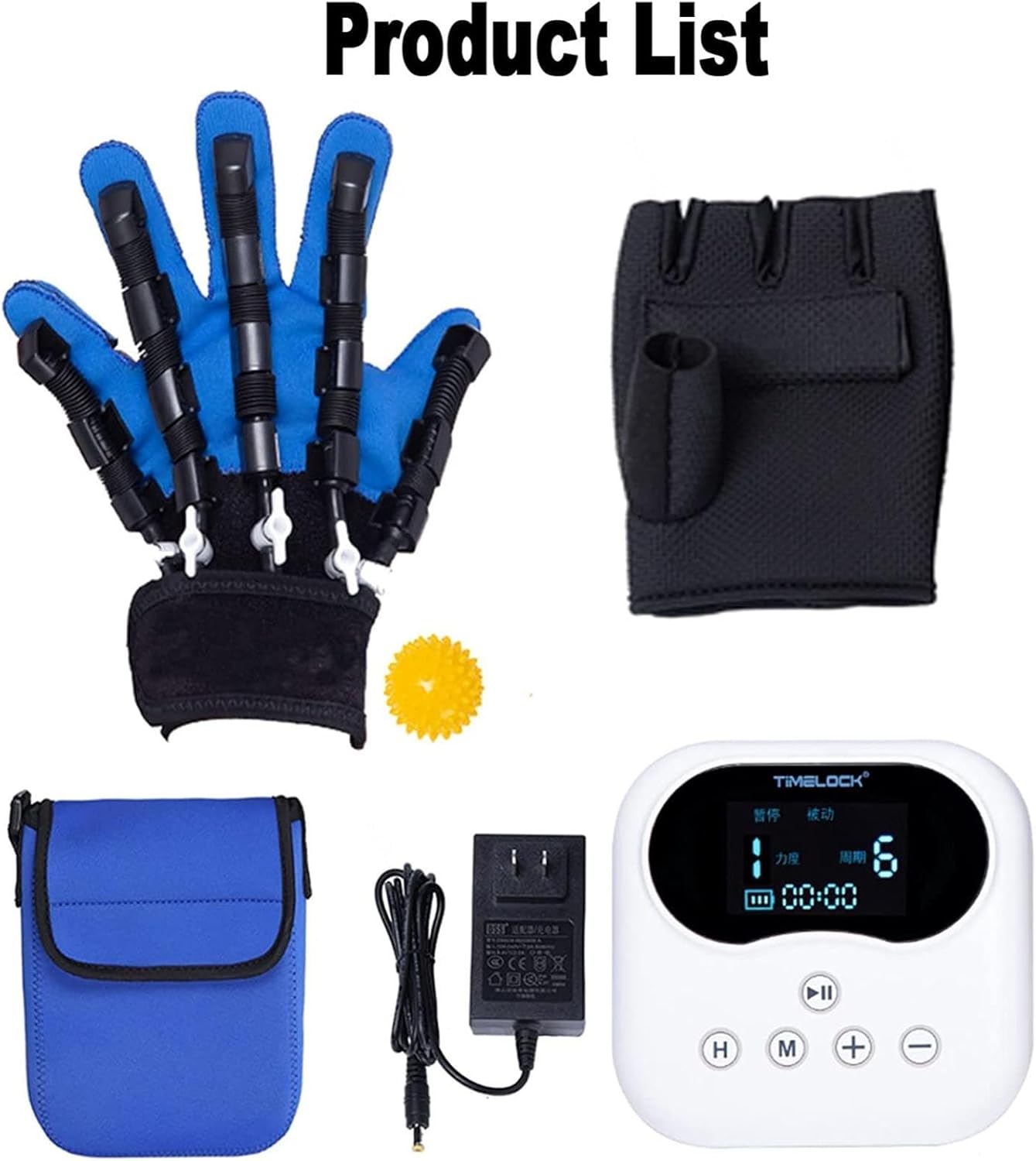 Stroke Hand Splint Assistive Gloves Stroke Hemiplegia Finger Exerciser with Hand Dysfunction Independently Rehabilitation Training,Right-S