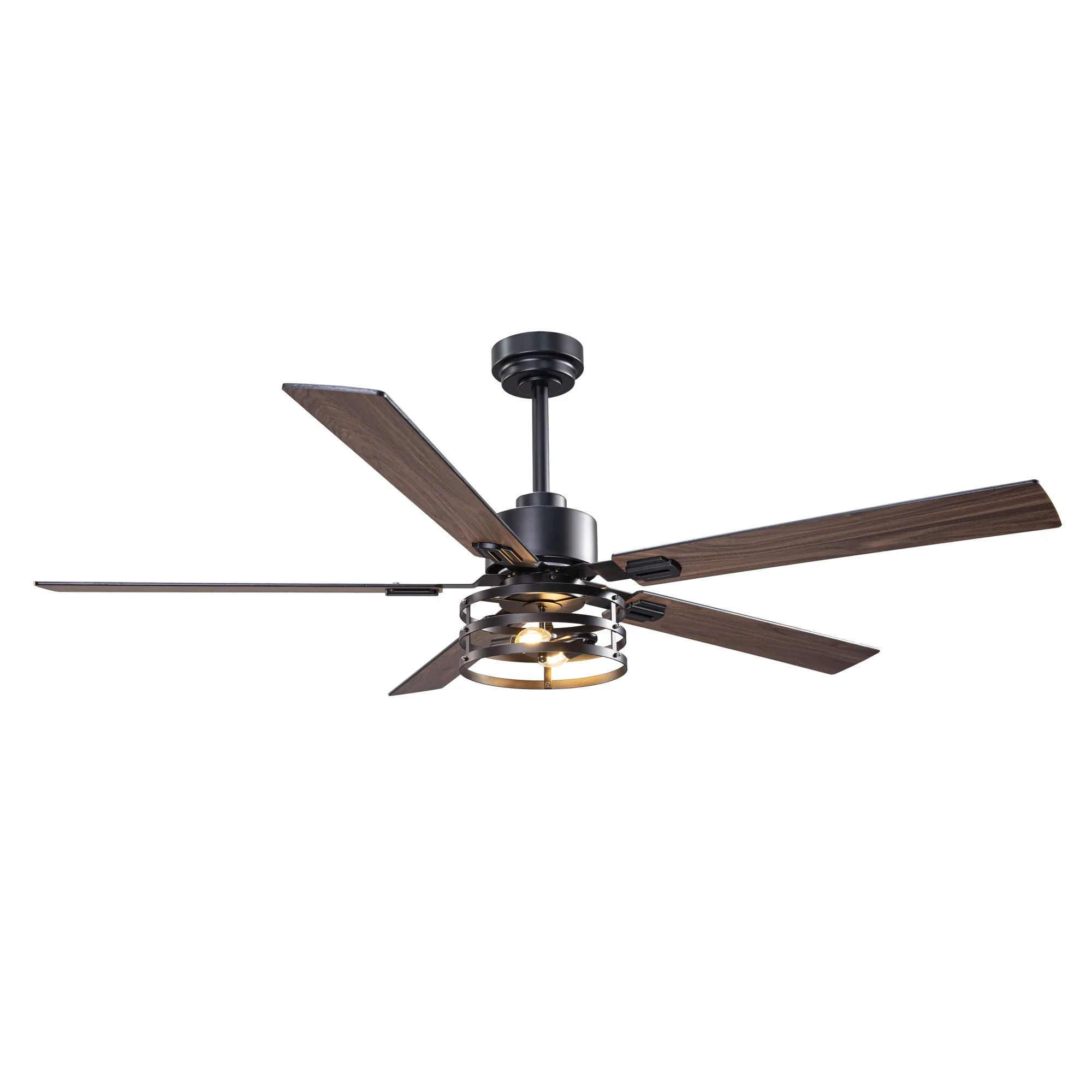 Parrot Uncle Vaczon 52-Inch DC Motor Industrial Downrod Ceiling Fan with Light and Remote Control