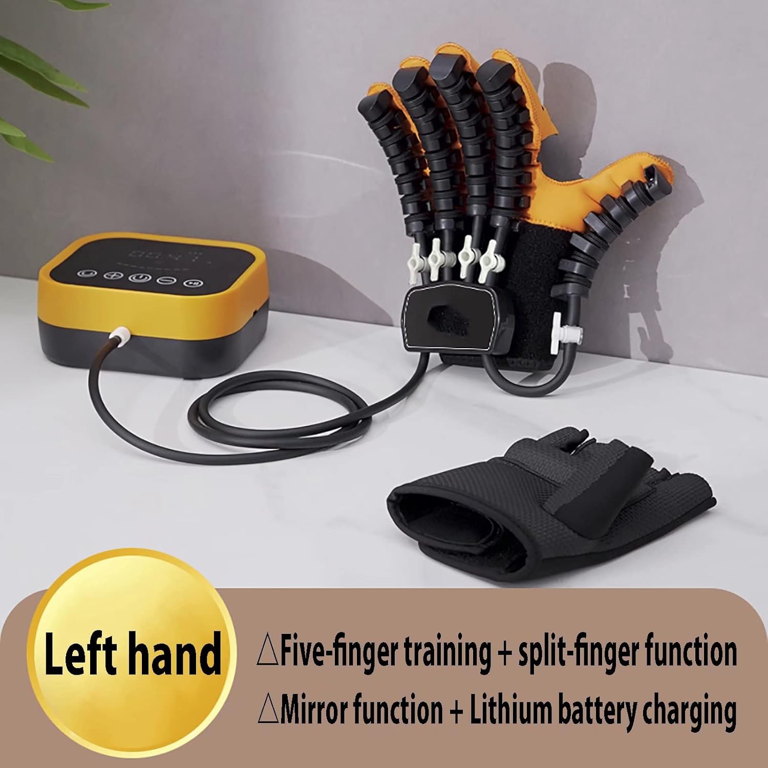 Rehabilitation Robot Gloves - Active Hands Gripping Aid Finger Training Rehab Orthotics to Solve Finger Stiffness, Minimize Spasticity for Patients