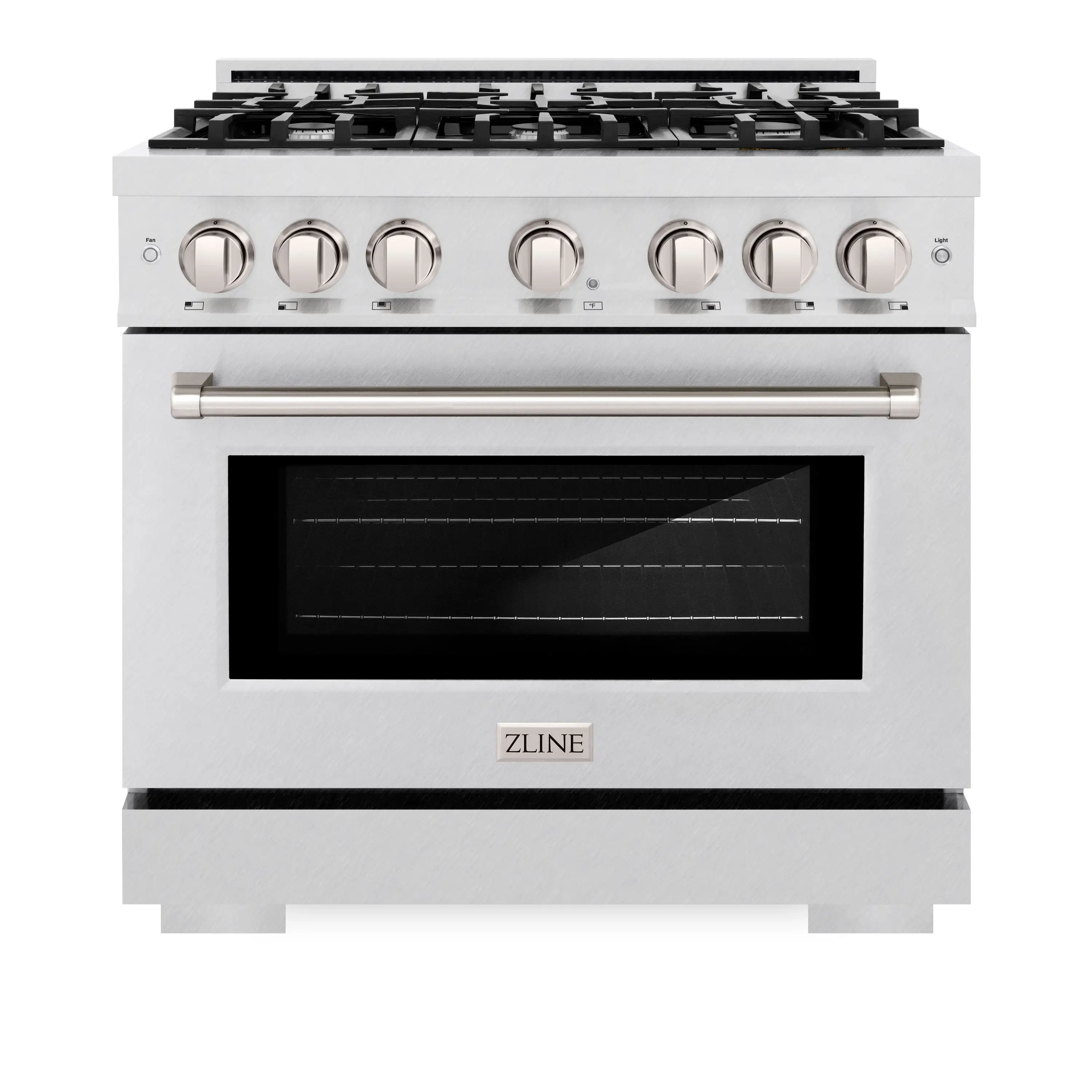 ZLINE 36-Inch Select Series Dual Fuel Range with 6 Gas Burner Cooktop and 5.2 Cu. Ft. Electric Convection Oven in Satin Stainless Steel (HDRS-36)