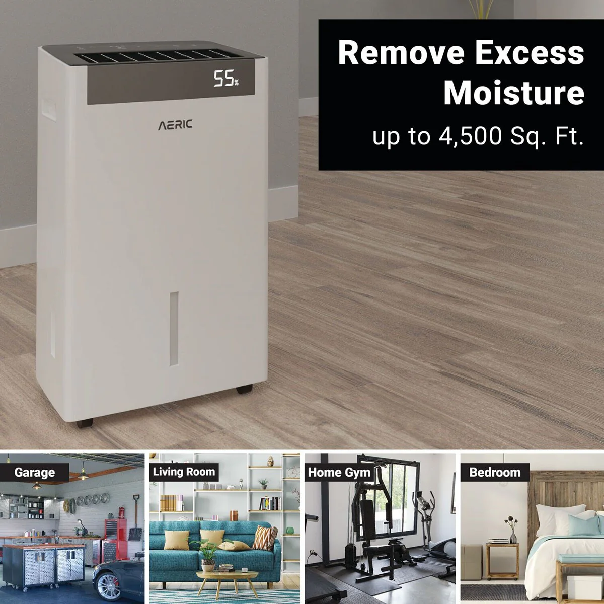 Aeric AERD501P 50 Pint Energy Star Dehumidifier