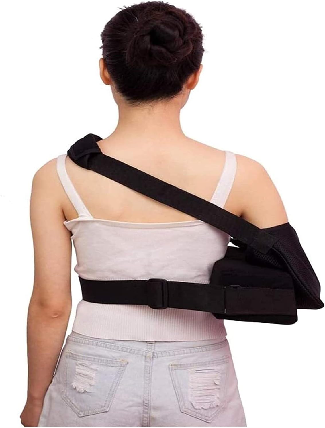 arm Sling Shoulder Sling arm Brace Shoulder immobilizer Shoulder Support Abduction Slings for Women and Men Rotator Cuff and Elbow Brace(Color:Breathable;Size:Leftarm)