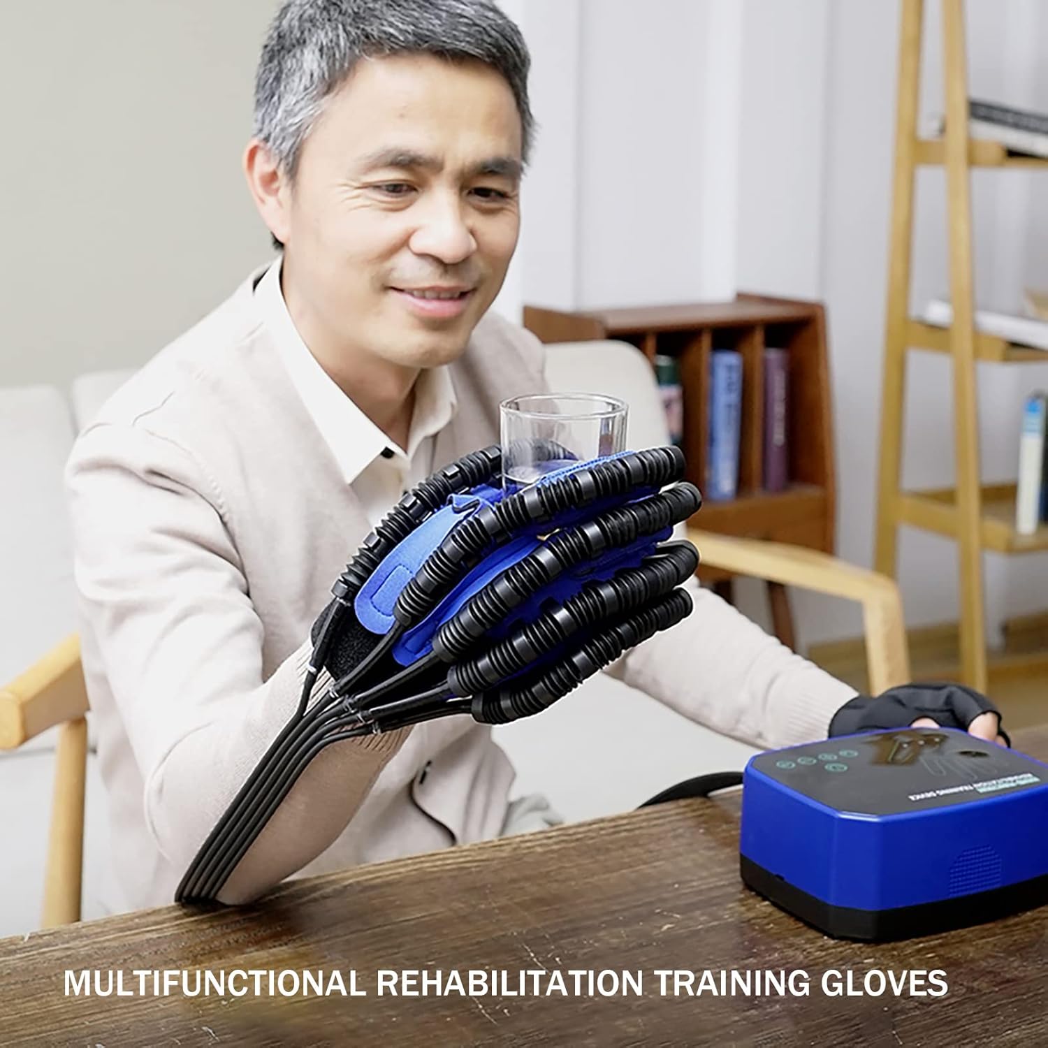 3nd Generation Upgrade Rehabilitation Robot Gloves Both Hand Finger Training Stroke Hand Splint Finger Orthosis Functional Hand Splint for Long-Term Relief(Size:XL Code,Color:Left Hand)