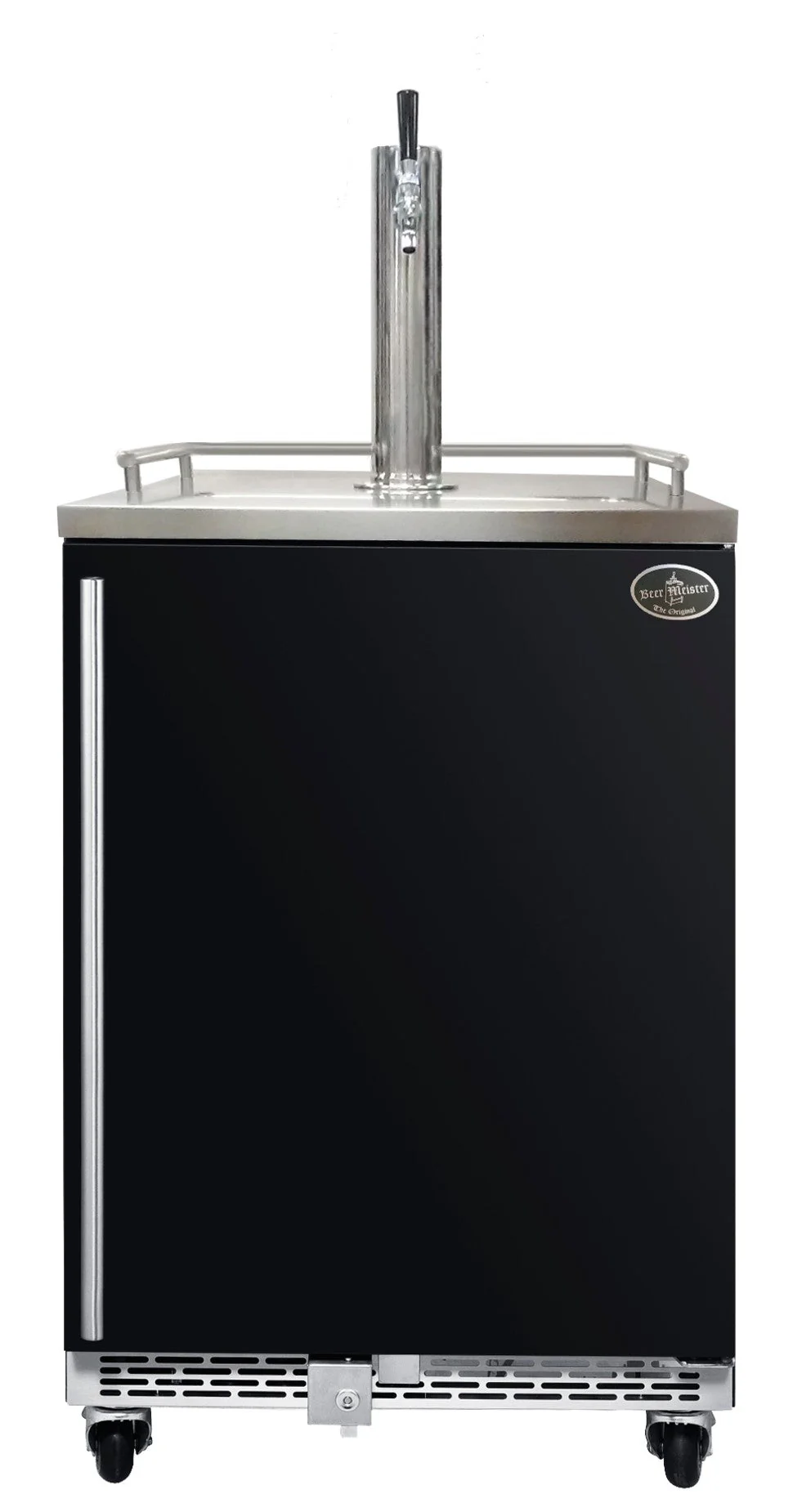 Beer Meister Premium Series Refrigerator Single Tower With Black Door and Digital Temperature Control (BM1600BSWT)