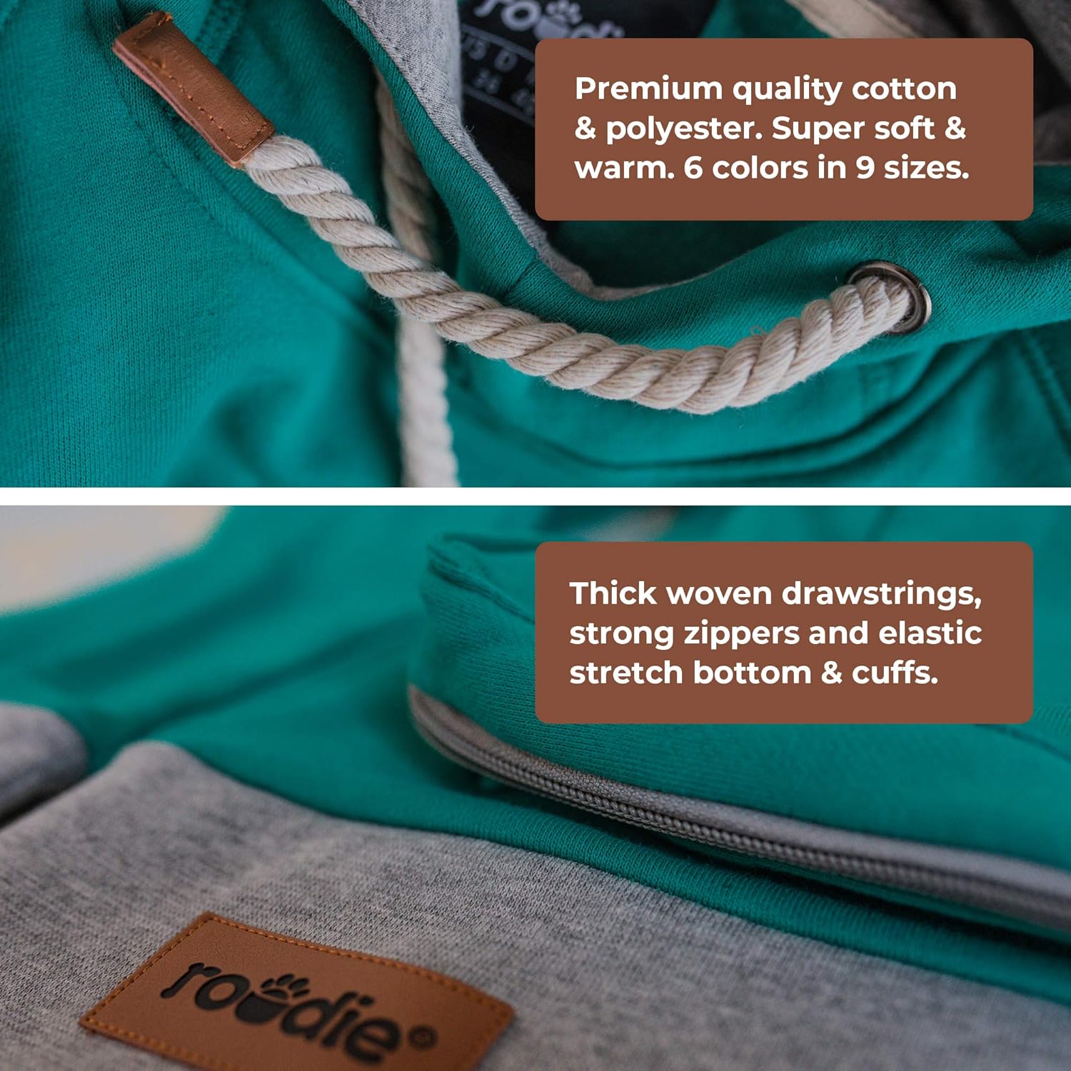 Pet Pouch Hoodie Small Pet Carrier - Dog Cat Pouch Hoodie Sweatshirt Kangaroo Pocket Holder - No Ears - Women's Fit