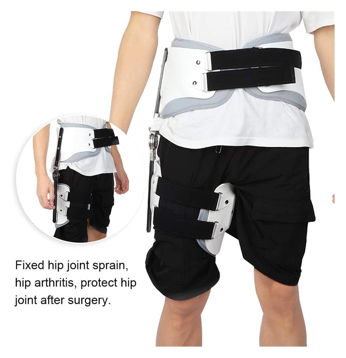 Hip Orthosis Hip Thigh Orthosis Brace Hip Fixation Protection from Hip Hip Support Brace Wound Relief Postoperative Rehabilitation (Right Leg