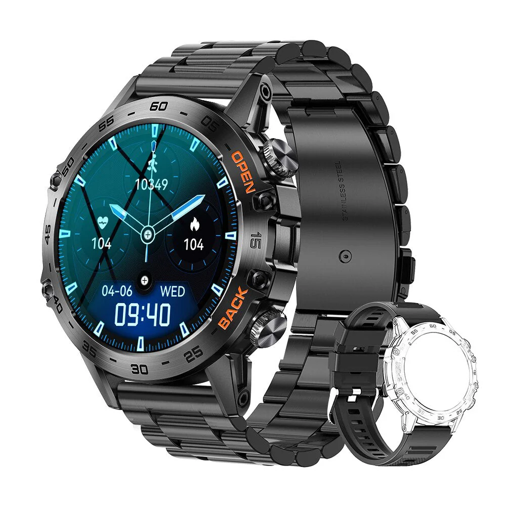 Menâs Fitness Smartwatch With Sports Tracking Bluetooth Calling
