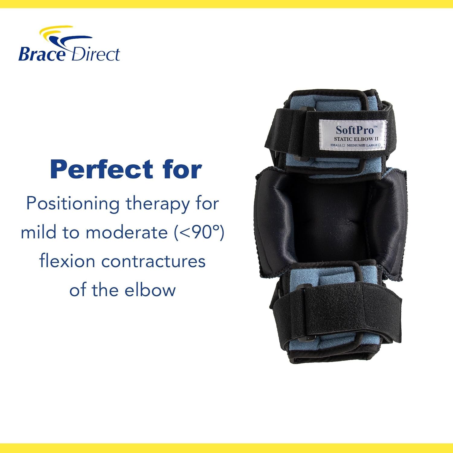 Brace Direct SoftPro Static II Elbow Brace L3760- For Mild to Moderate Elbow Flexion Contractures- OCSI