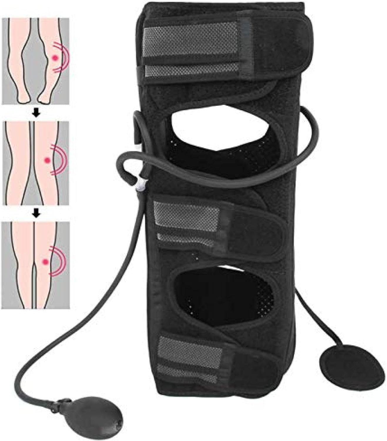 Adjustable Leg Correction Belt Orthotics Valgus Deformity Straighten Support Brace O/X Type Air Pressure Knee Straightener Brace Braces Supports, Baifantastic, Large