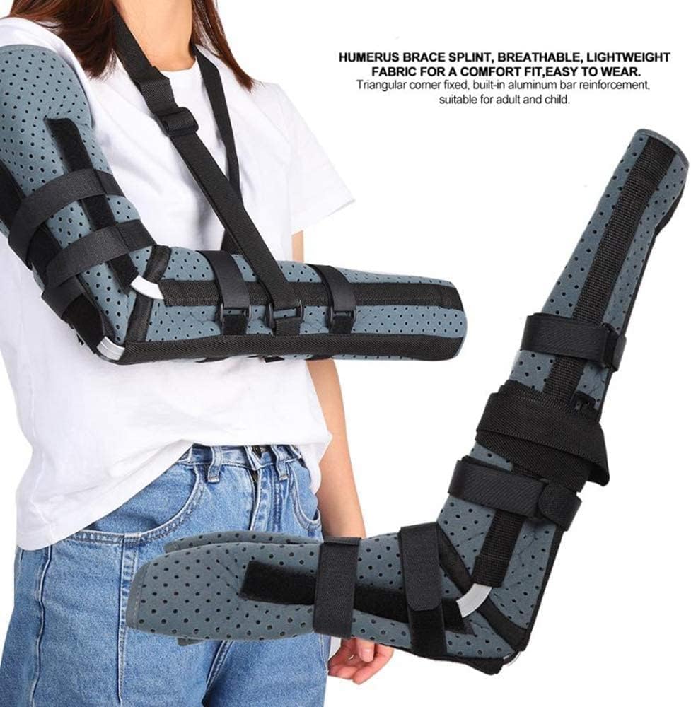 Elbow Sling, Therapy Breathable Arm Sling Elbow Humerus Brace Splint Arm Injury Recovery Support Helps Support Elevate Arm Injury Recovery,L