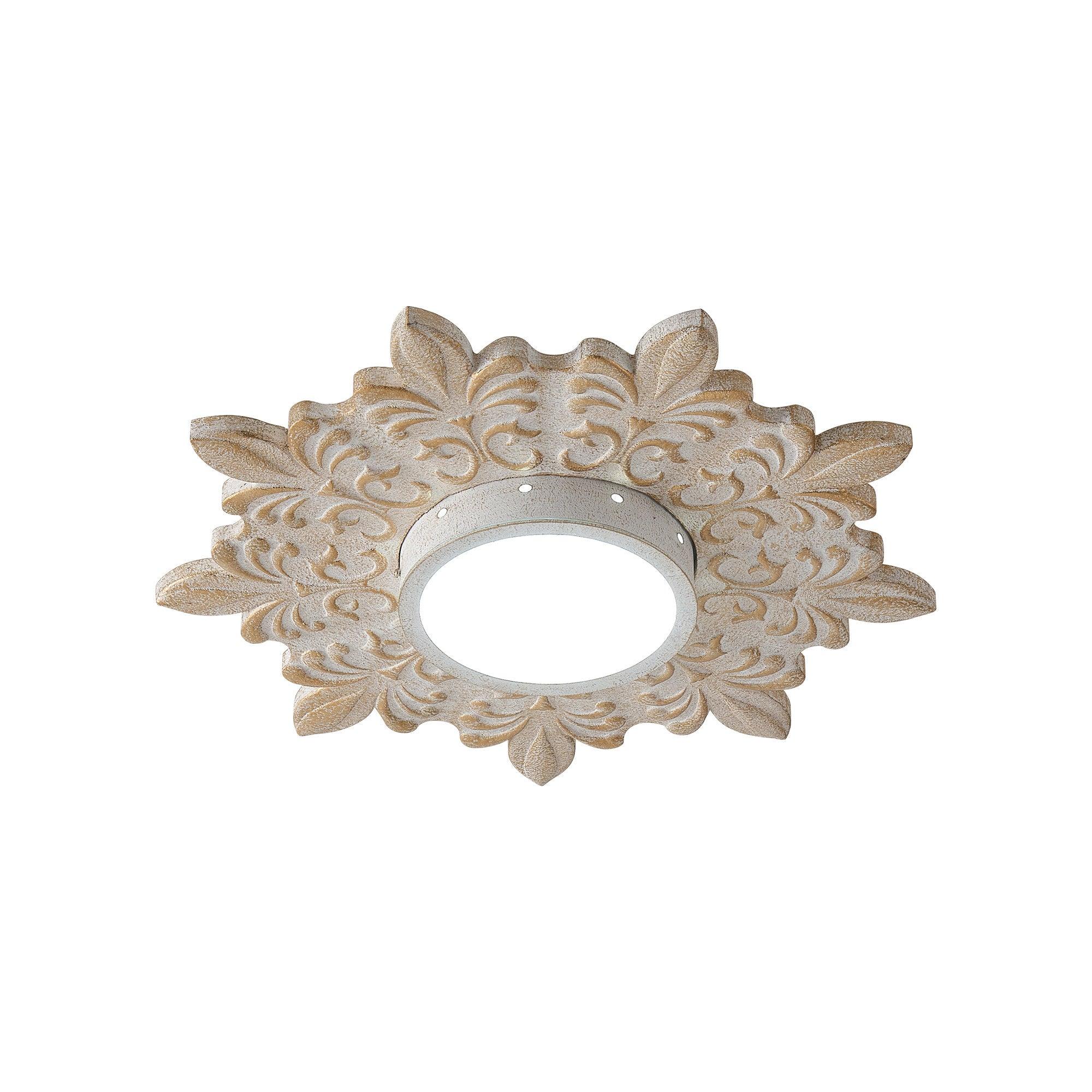 Parrot Uncle 22-Inch White Modern Sunburst Flush Mount LED Lighting (BBD3010)