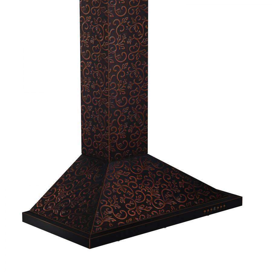 ZLINE 48-Inch Floral Copper Wall Range Hood (8KBF-48)