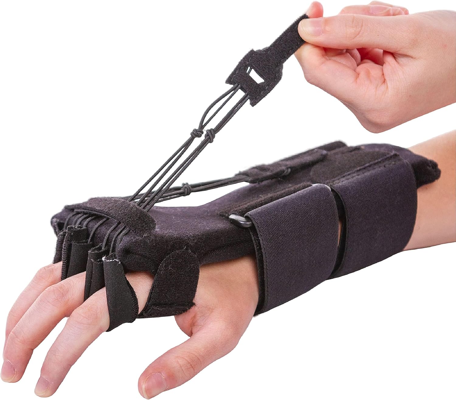 BraceAbility Radial Nerve Palsy Splint - Dynamic Wrist Drop Splint for Limp Finger Wrist Extension, Saturday Night, Honeymoon, Crutch Palsy, Stroke Recovery Brace - Fits Right or Left Hand (One Size)