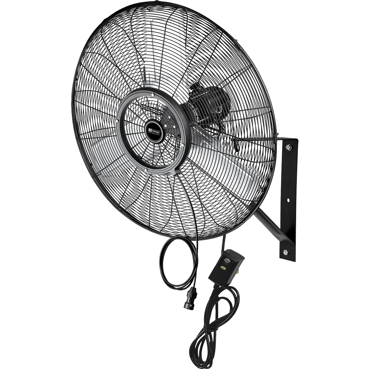King Electric 3 Speed Outdoor Rated Oscillating Wall Mount Fan
