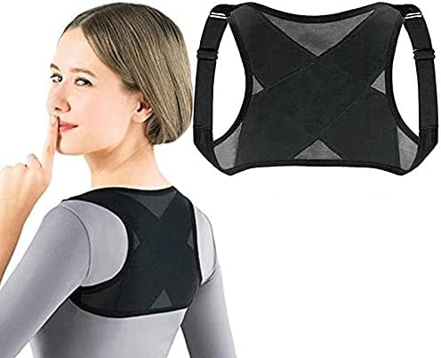 Adjustable Adult Shoulder Back Support Posture Corrector Hunchback Waist Light and Breathable Female Invisible Correction Belt,M