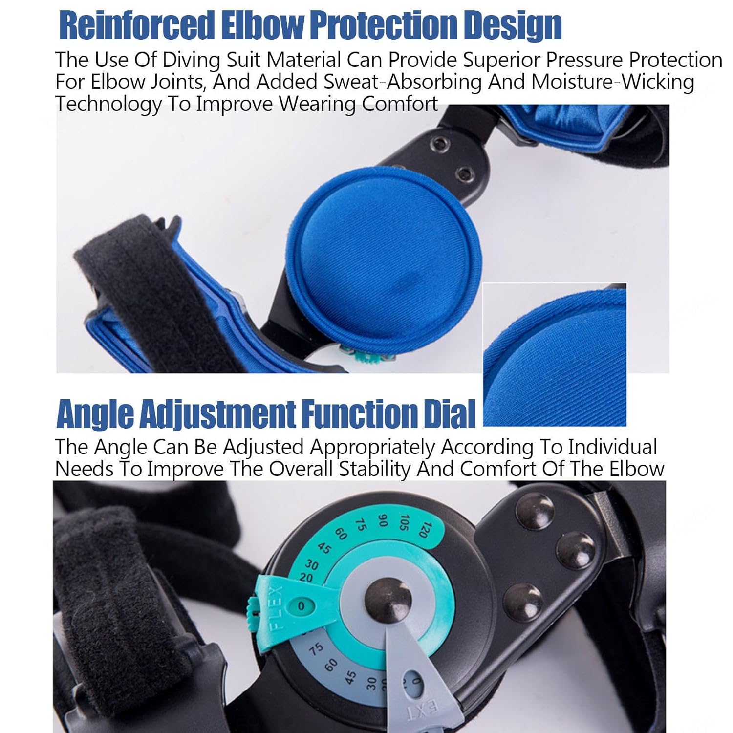 Adjustable ROM Hinged Elbow Brace Stabilizer,Post OP Elbow Brace with Sling Stabilizer,Arm Injury Recovery Support After Surgery Orthosis Orthotics,Right (Left