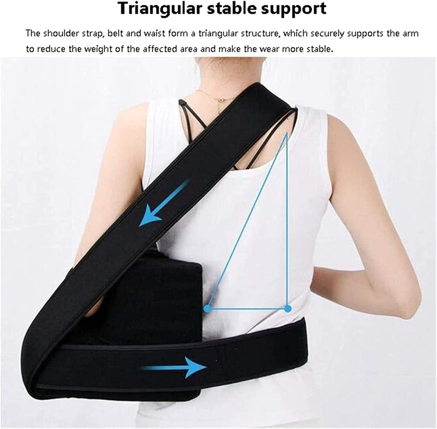 arm Sling Shoulder Sling arm Brace Shoulder immobilizer Adjustable Shoulder Immobilizer Supports Rotator Cuff Support Brace Shoulder Abduction Pillow(Size:Rightarm)