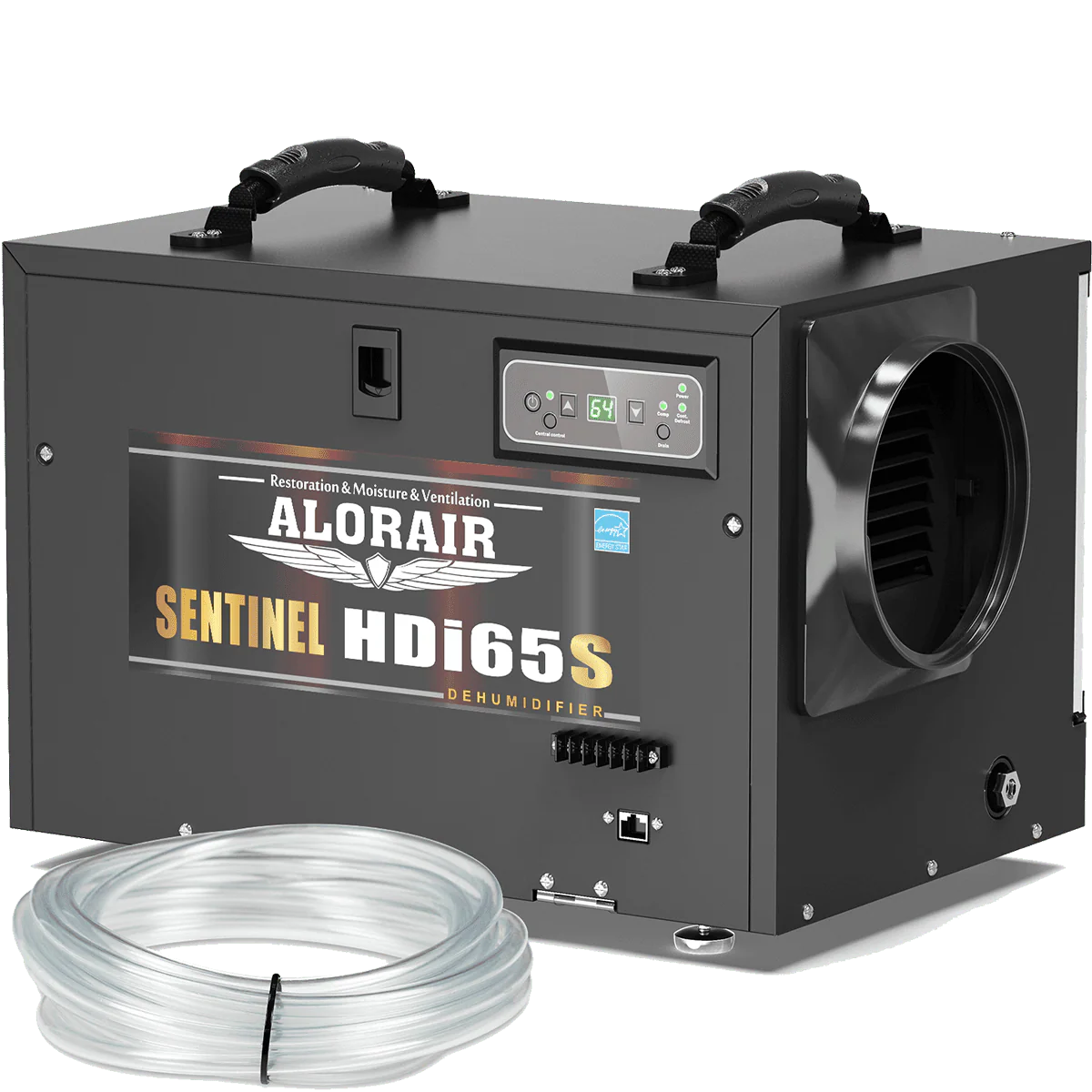 AlorAir Sentinel 55 Pint at AHAM Dehumidifier With Pump for Crawl Spaces or Basements Up to 1,300 Sq. Ft., Black