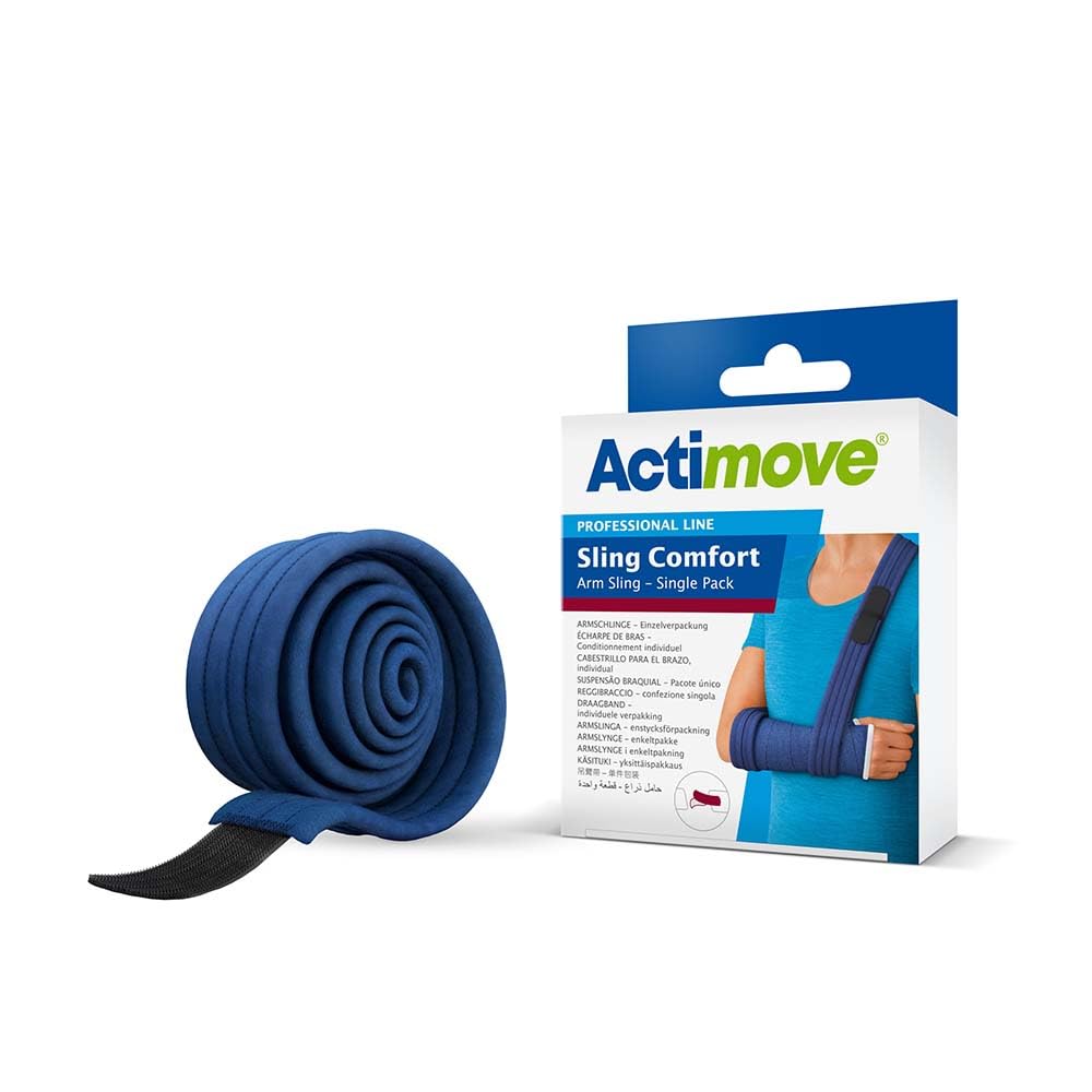 Actimove Professional Sling Comfort Universal Shoulder Immobilizer Medical Arm Sling Shoulder Immobilizer for Broken, Dislocated, Fracture or Strain Injury Support, Right & Left Arm | Blue, 2-1/4