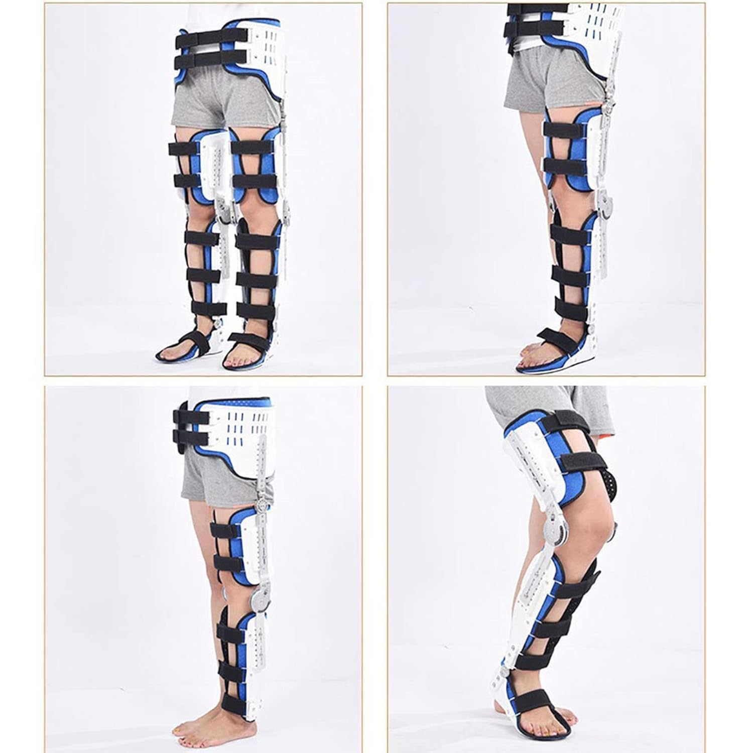 Hip Knee Ankle Foot Orthosis Braces, Knee Support Brace with Walking Boots for Hip Fracture Rehabilitation Equipment Universal size