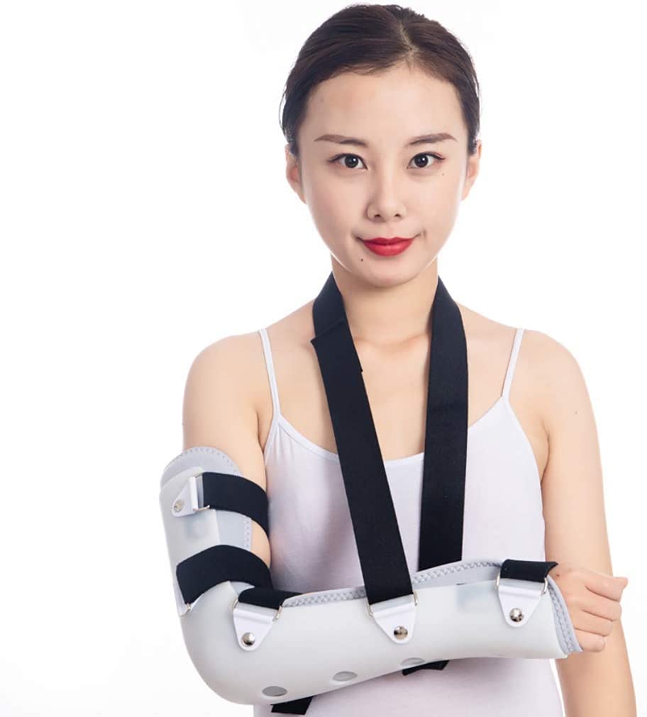 Elbow Brace With Strap, Post OP Elbow Brace Stabilizer Splint Arm Orthosis Injury Recovery Support For Injury Recovery,Left-One Size