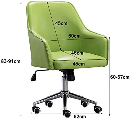 Comfy Office Chair Home Office Chair Ergonomic Desk Chair Pu Leather Computer Chair with Lumbar Support Armrest Swivel Adjustable Mid Back Task Chair for Home Office Chai,Khaki