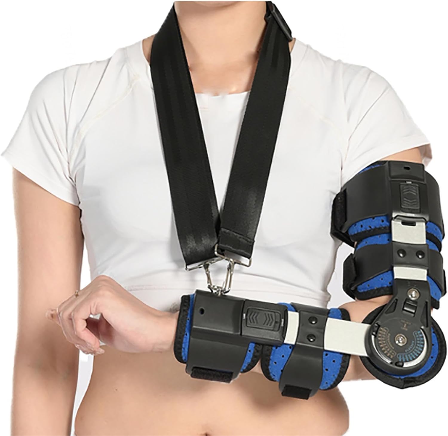 Adjustable Telescoping Hinged Elbow Brace,Elbow Splint Night Sleep Support & Pain Relief,Men & Women Surgery Injury Recovery,Tendonitis,Cubital Tunnel Syndrome,Left