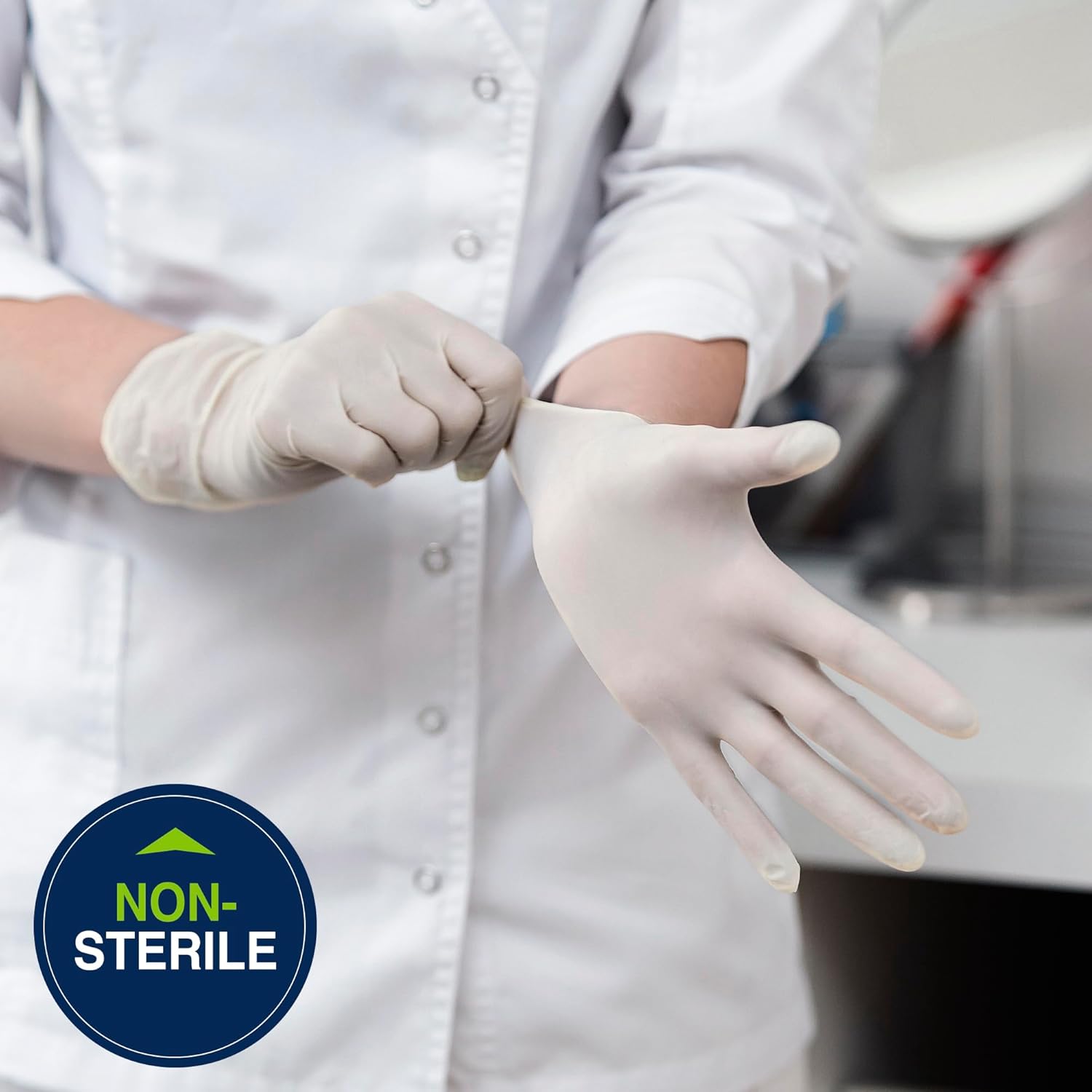 HALYARD Sterling SG Nitrile Powder-Free Exam Gloves, 3.7 mil, 9.5 Inches, Gray, Large, 41660 (Case of 2500)