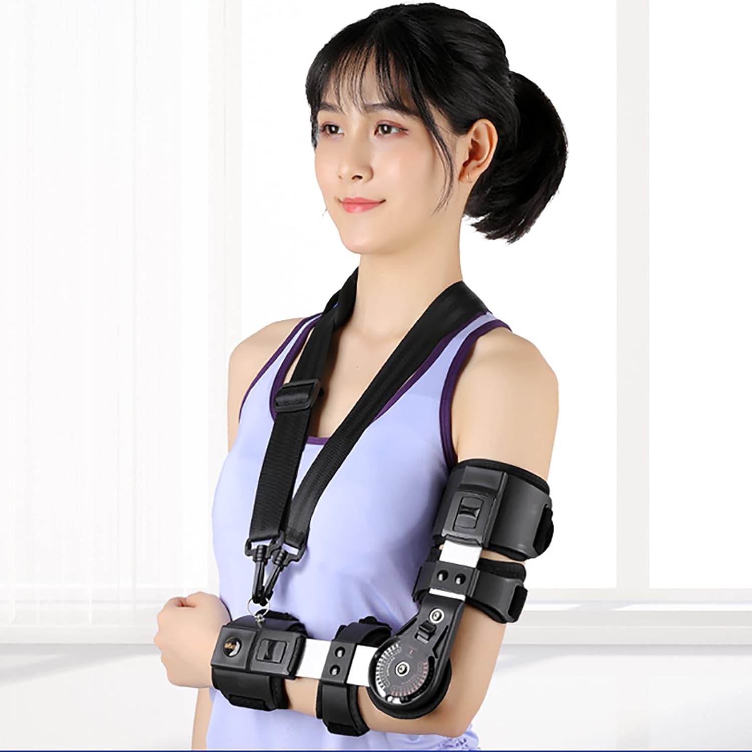 Elbow Fixation Brace, Adjustable Elbow Fixation Limit Corrector, 0-120° Adjustable Angle, Used for Elbow Contracture, Elbow and Olecranon Fractures, Postoperative and Rehabilitation