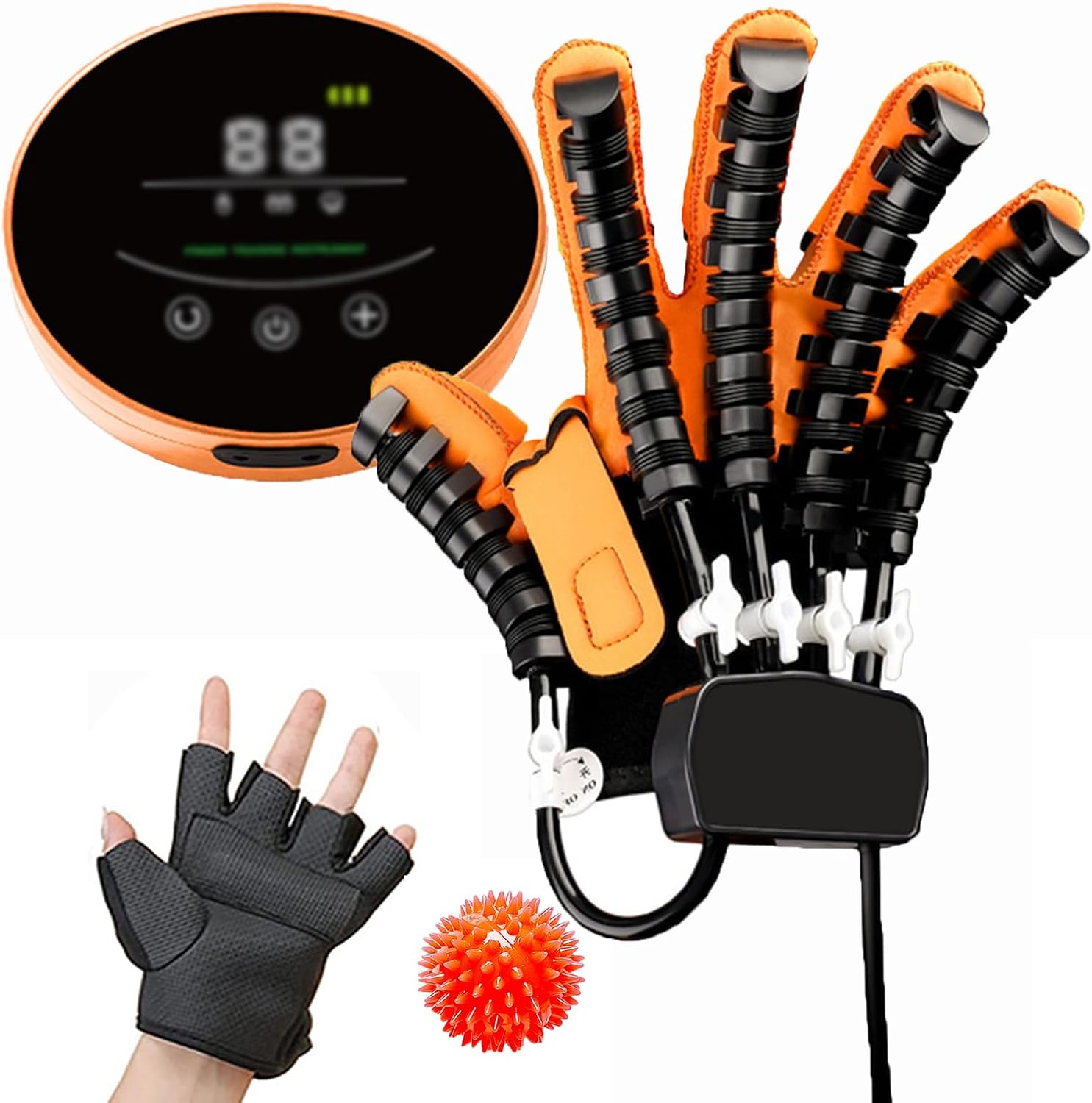 Finger Training Rehab Orthotics, Rehabilitation Robot Glove, Stroke Hemiplegia Hand Splint Assistive Gloves Training Equipment, Relieves Edema and Stiffness