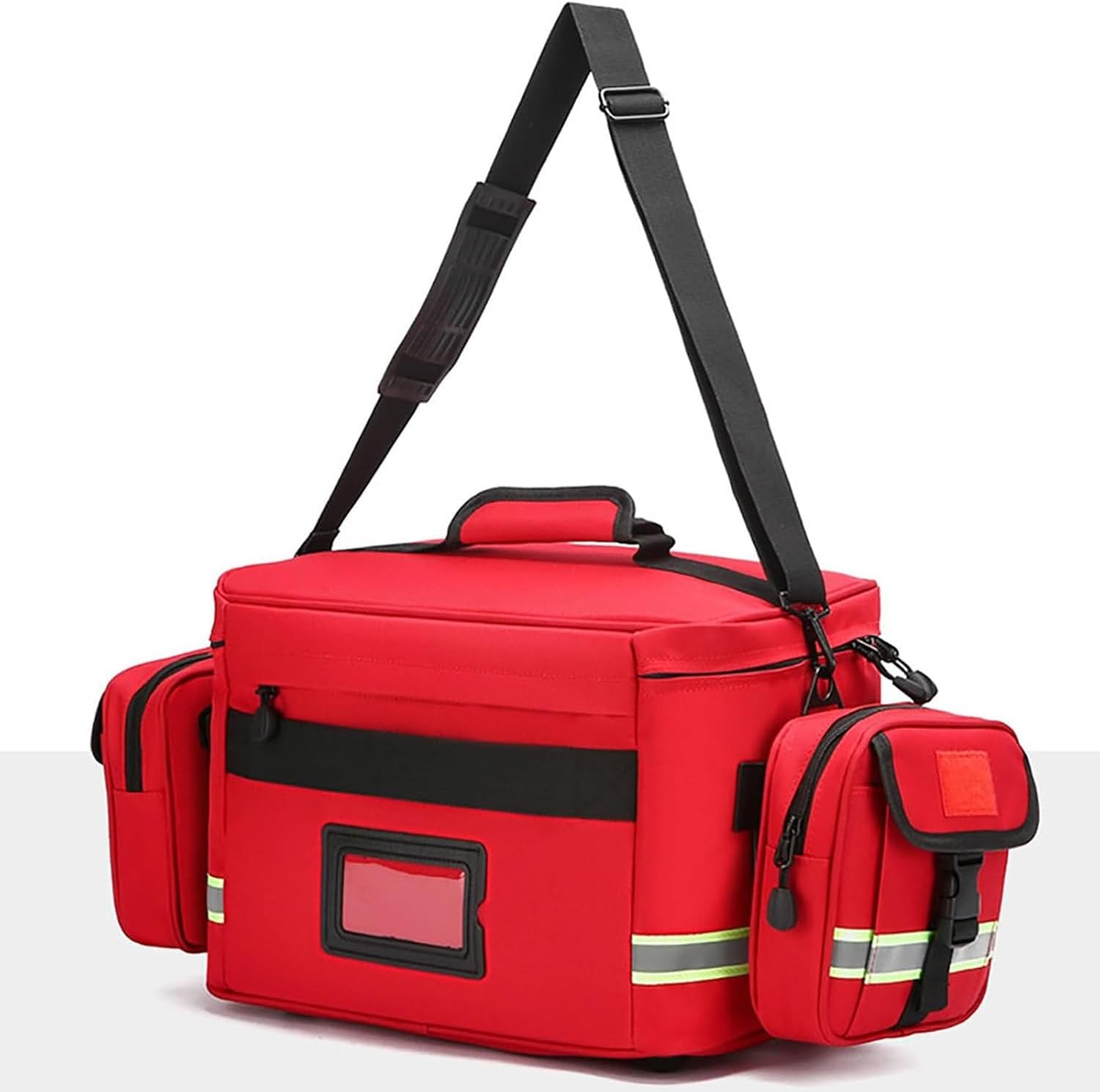 First Responder Bag Empty, Professional Medical Large Capacity Waterproof Emergency Trauma,with Inner Dividers, for Home Health Nurse, Community Care, EMT(Green)