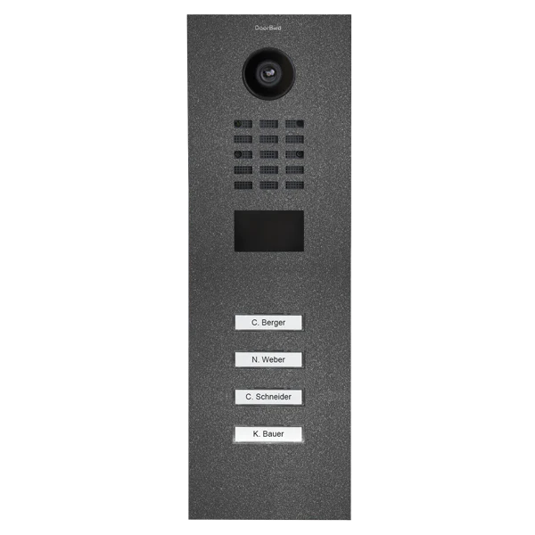 DoorBird D2104V IP Video Door Station, 4 Call Button in DB 703 Stainless Steel
