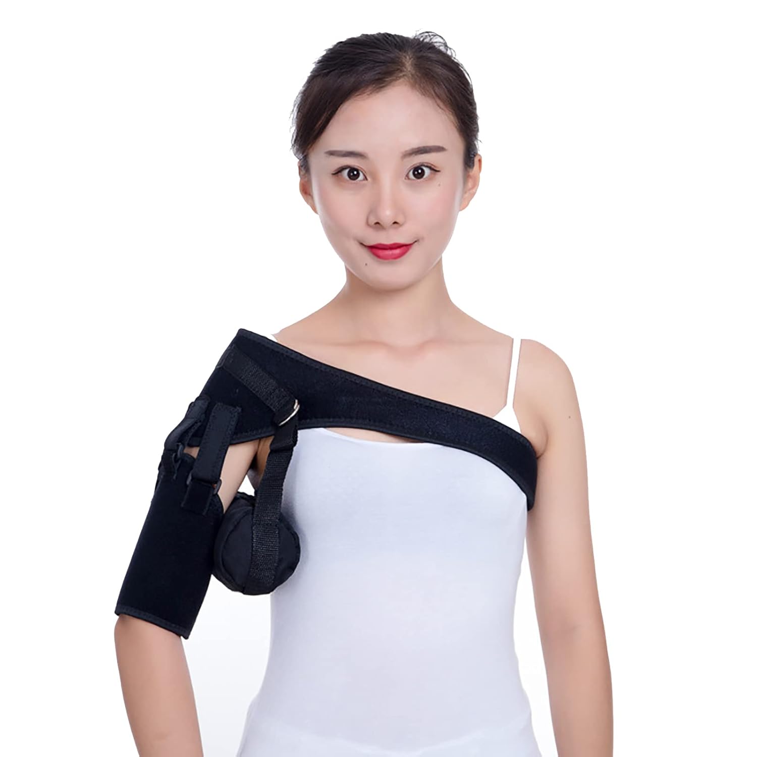 HAILM Adjustable Neoprene Shoulder Support Shoulder Brace, Compression Shoulder Support, Shoulder Strap for Men Women, Relief for Shoulder Injuries,L