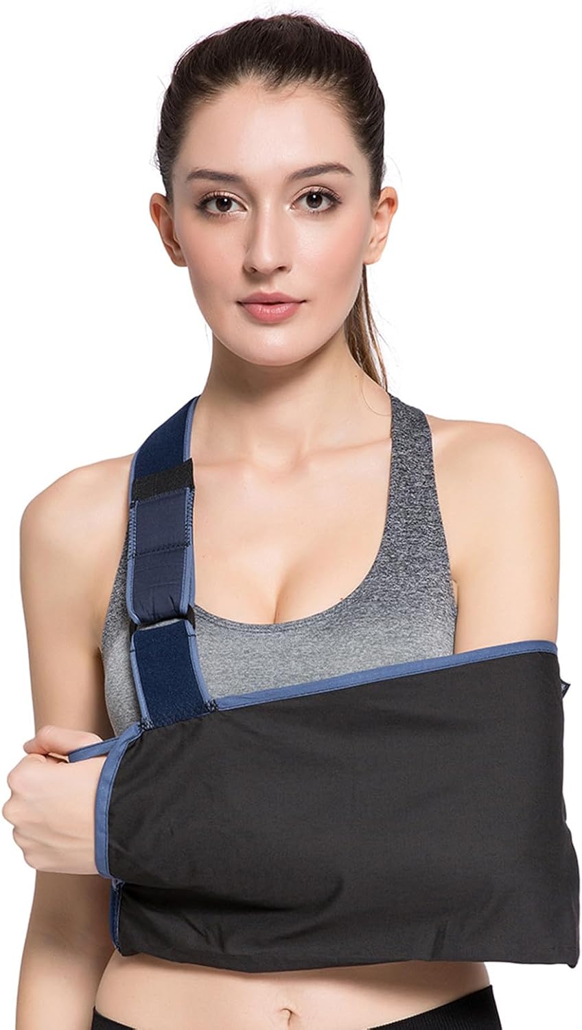 Lightweight Arm Sling, Arm Support Brace, Adjustable Waist Fixation Belt, Soft and Comfortable Fabric, for Injured Arm, Elbow Injury Suspension Fixation