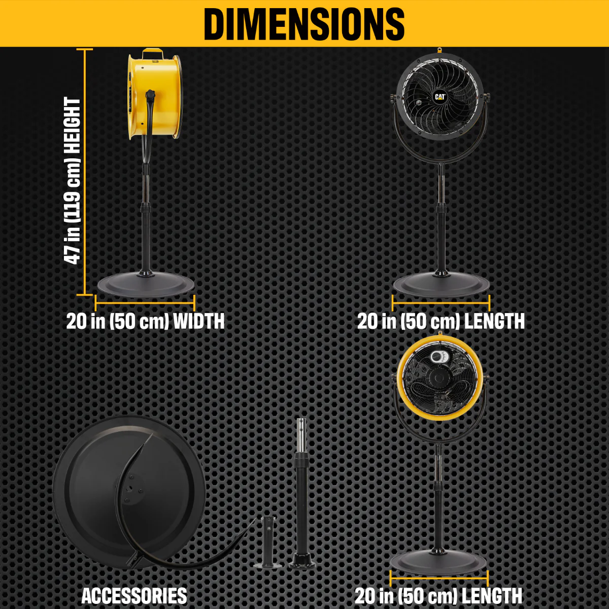 Caterpillar 14-In. High Velocity Pedestal Drum Fan