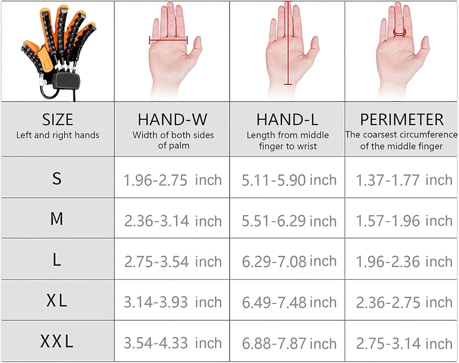 (Left & Right) Both Hand Rehabilitation Robot Gloves, Stroke Hemiplegia Dementia Fingers Recovery Massage, Hand Strengthening Device