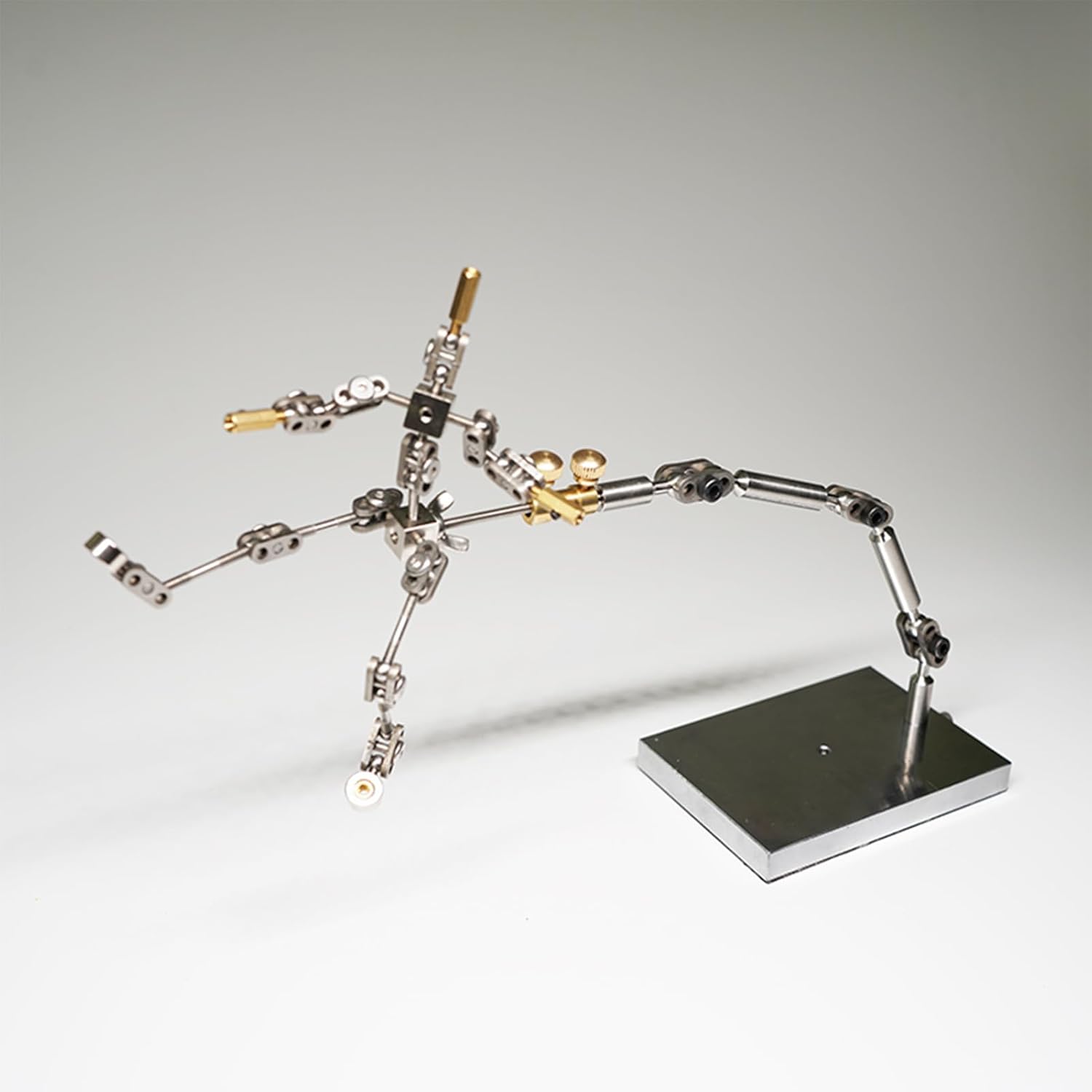 Stop-Motion Adjustable Figure Clamp - Stainless Steel, Square Base, Flexible Arm(Size:Pro Max - 7 Connector)