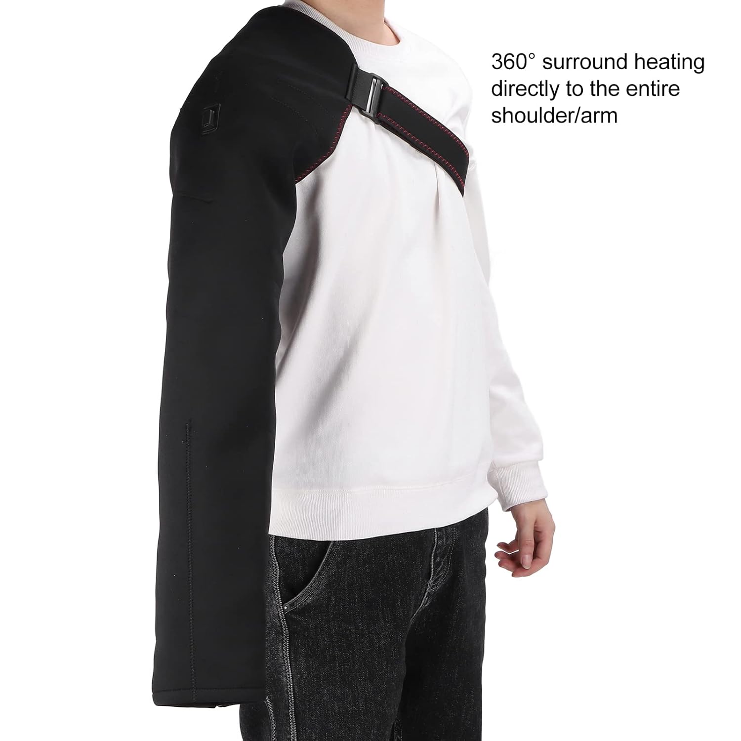 Sonew Heating Full Arm Brace, USB Shoulder Massage Compression Hot Compress Wrap Brace