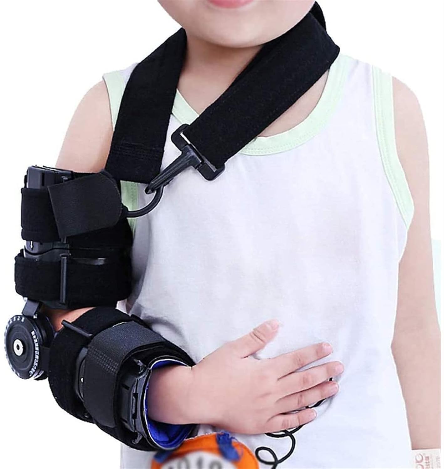 Child ROM Hinged Elbow Brace, Adjustable Elbow Orthosis Stabilizer Splint, For Arm Injuries Recovery Joint Pain Relief