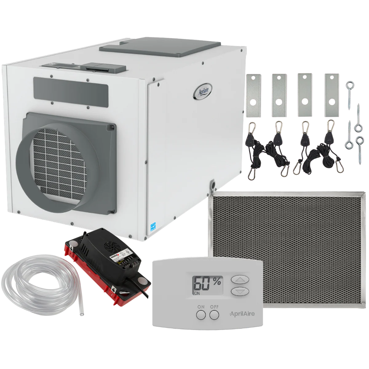 Aprilaire E130 130 Pint Energy Star Whole House Dehumidifier + Basement Package