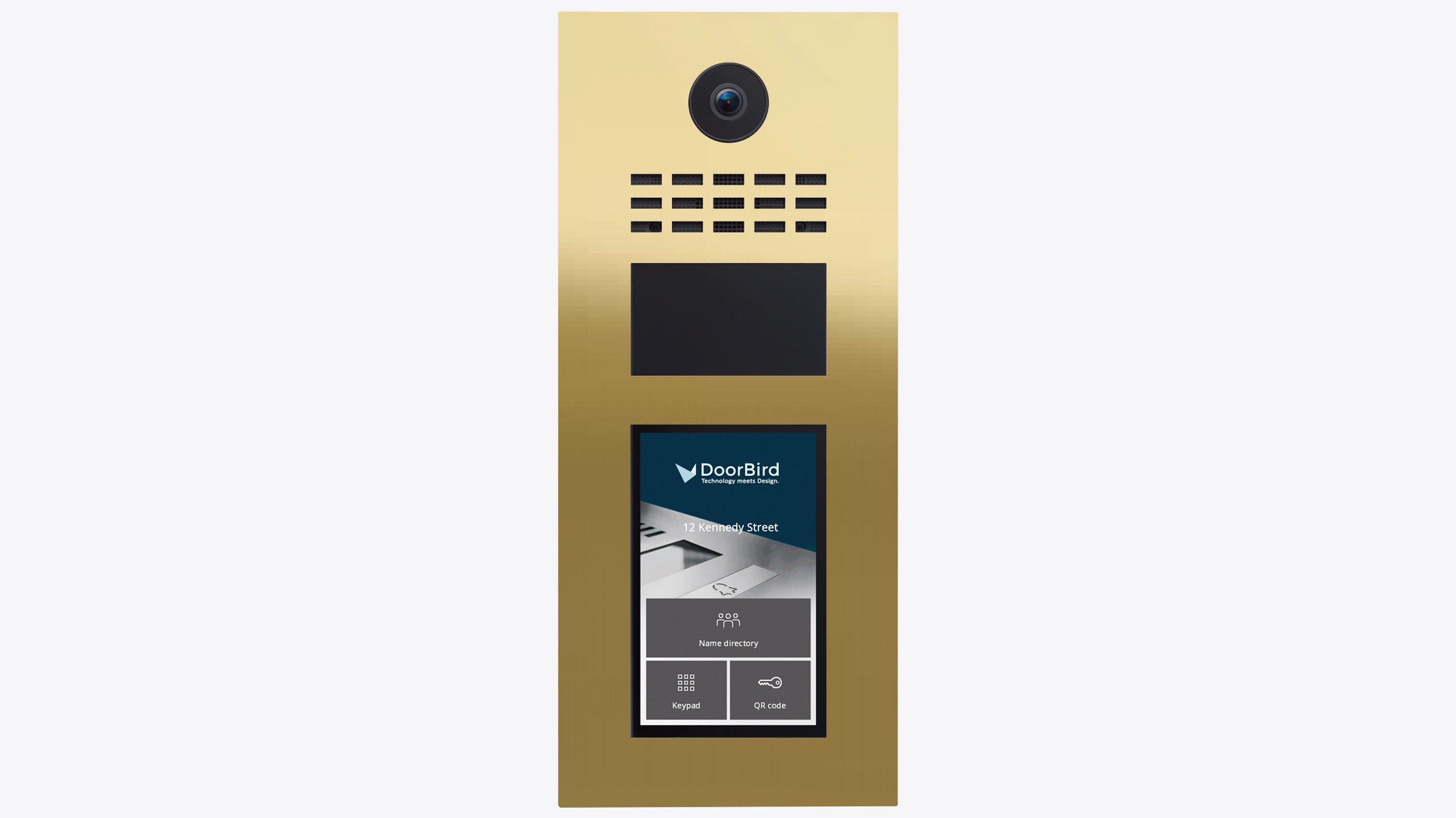 DoorBird D31TDV IP Video Intercom for Multi-Tenant Residences in Brass (429600823)