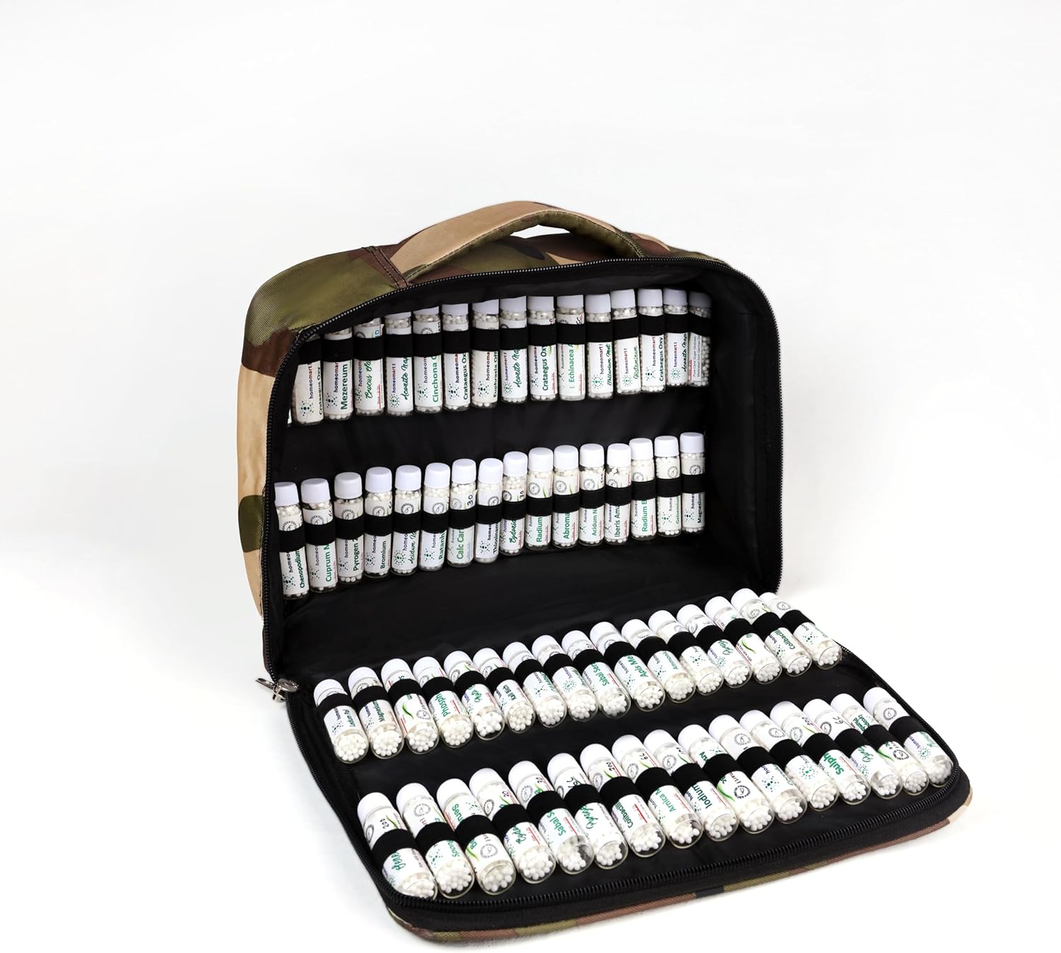 Homeopathy First Aid Kit for Emergencies at Home, Office with 60 Essential Remedies in Zip Case. Follows Dr.Banerji protocols