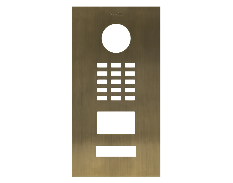 DoorBird D2101V Front Panel in Real Burnished Brass
