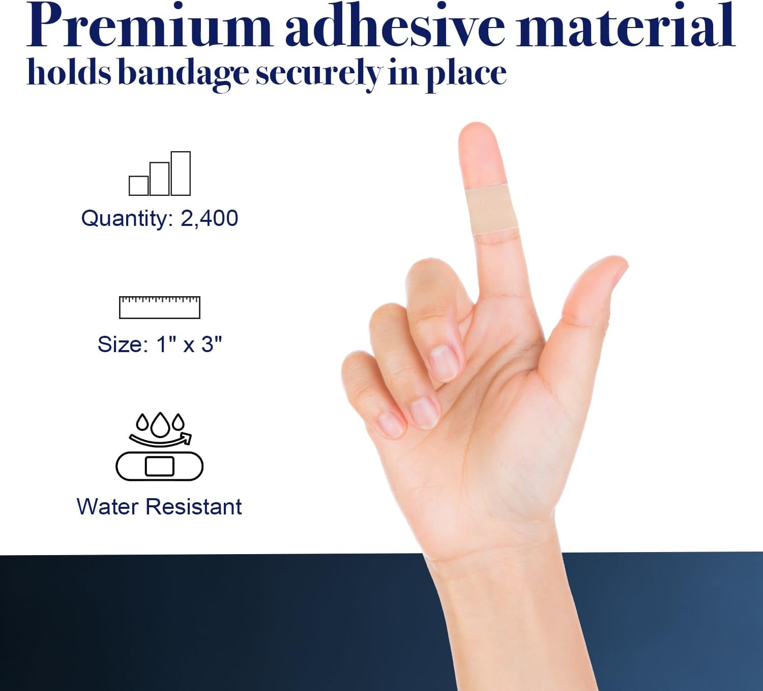 Dynarex Sheer Plastic Adhesive Bandages Water-Resistant and Sterile Non-Stick Pad First Aid Covers Minor Cuts Scratches - 1