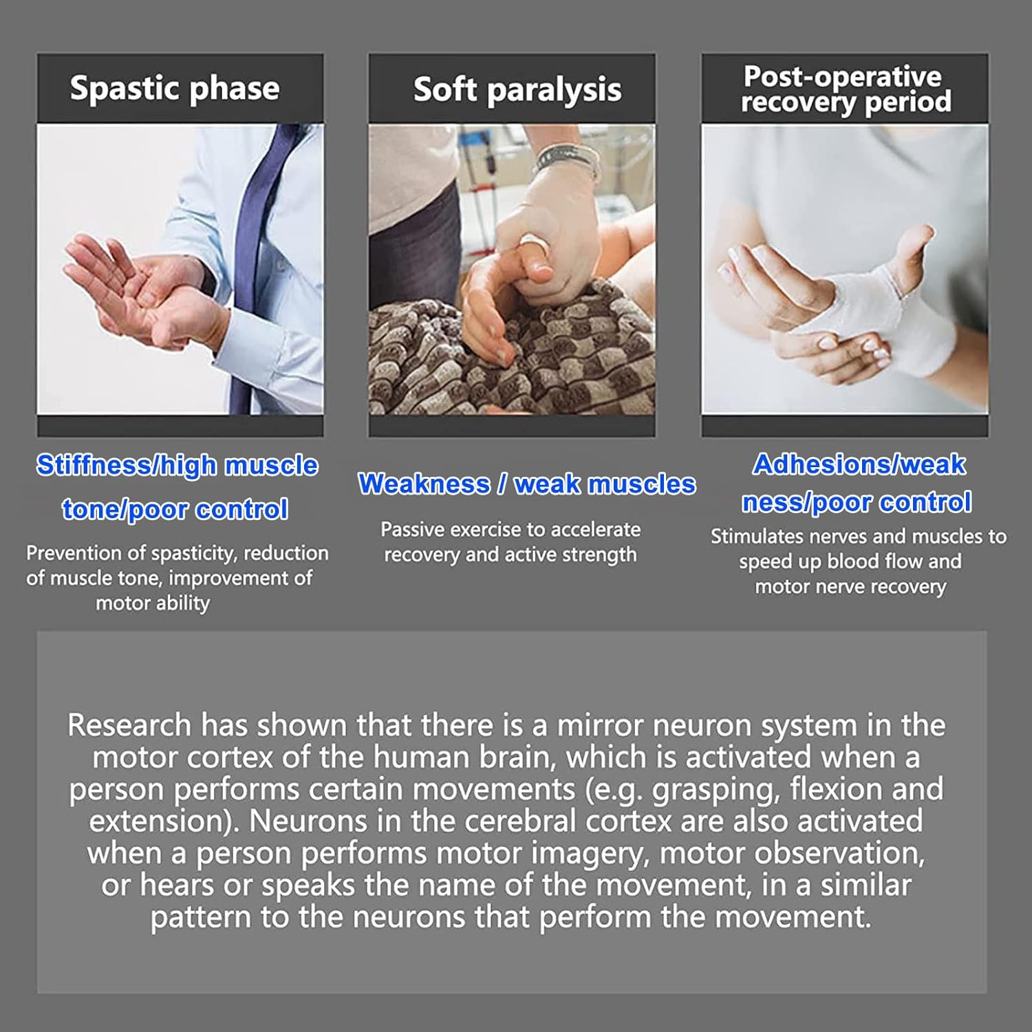 Hemiplegia Finger Rehabilitation Trainer Robot Gloves, Stroke Hemiplegia Rehabilitation Training Equipment, Finger Straightening Brace Guard Protector, for Patients with Hand Dysfunction