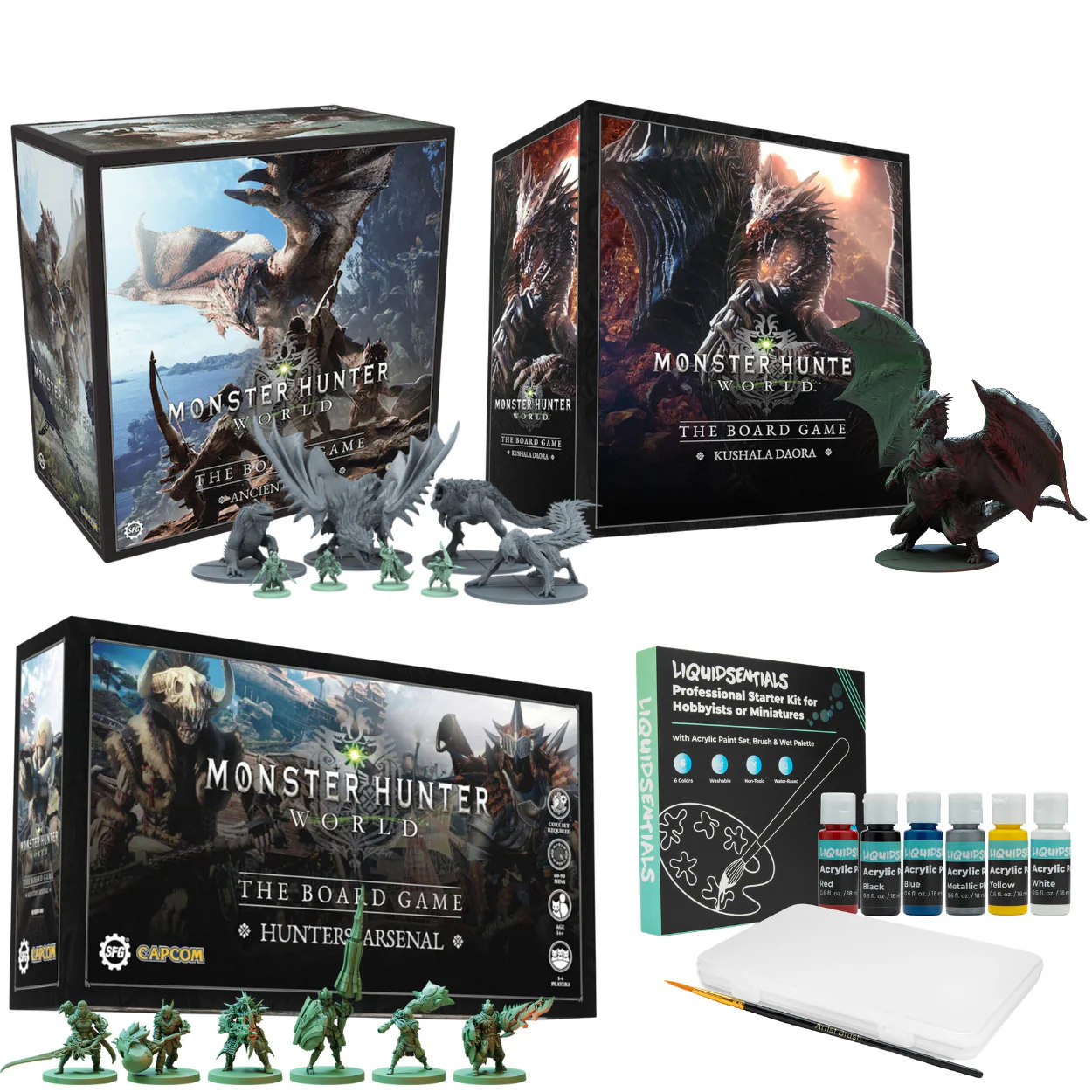 Steamforged Games Monster Hunter World Ancient Forest Board Game w/Paint Set